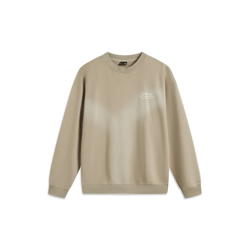 LiNing Sports Life Collection Sweatshirt Unisex Coffee Foam Umber-1
