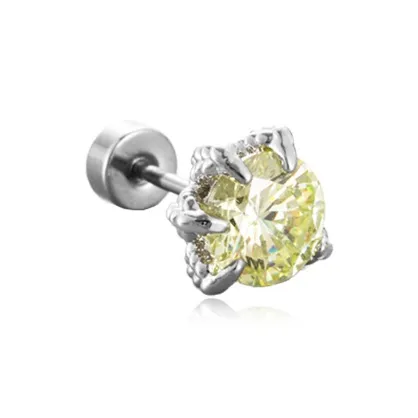 Alloy Zircon Dragon Claw Stud Earrings Unisex-7