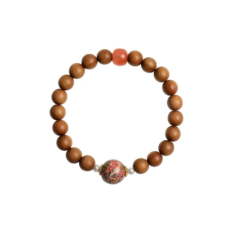 Moon Seal Hundred Rivers Laoshan Sandalwood Bracelets Unisex-0