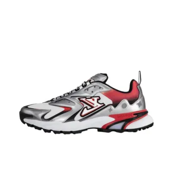 LOUIS VUITTON Runner Tatic Low Top Casual Shoes Men's Silver Red