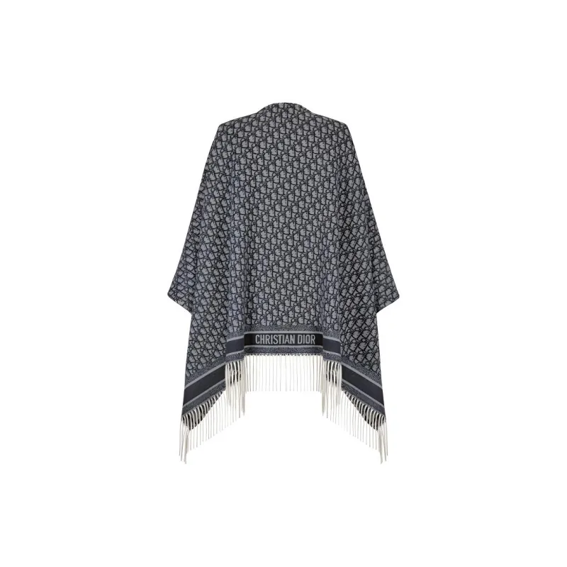 DIOR Oblique Cashmere Poncho-1