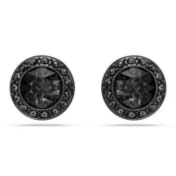 Swarovski Ruthenium, Crystal Stud Earrings Women's Black