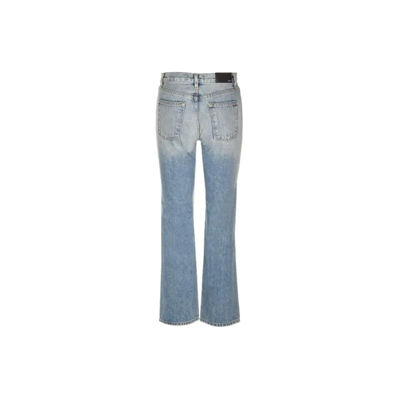 AMIRI Logo Patch Flared Leg Jeans-1