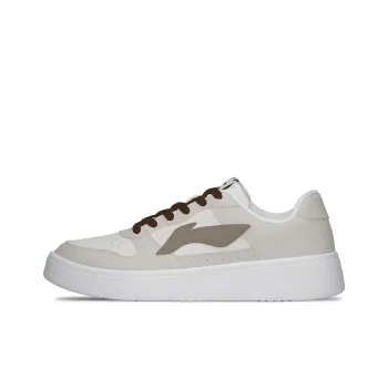 LiNing Pontoon Boats Slip Resistant, Abrasion Resistant, Lightweight Low Top Skateboard Shoes Men's Beige Brown