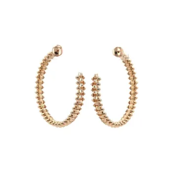 Cartier 2020s Pre owned 18kt Rose Gold Clash De Cartier Small Hoop Earrings