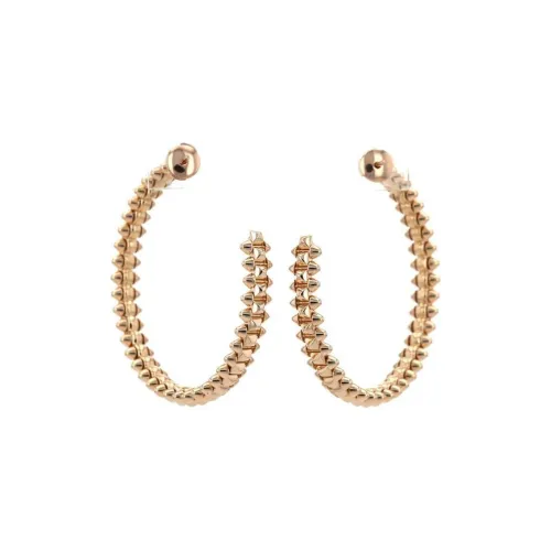 Cartier 2020s Pre owned 18kt Rose Gold Clash De Cartier Small Hoop Earrings