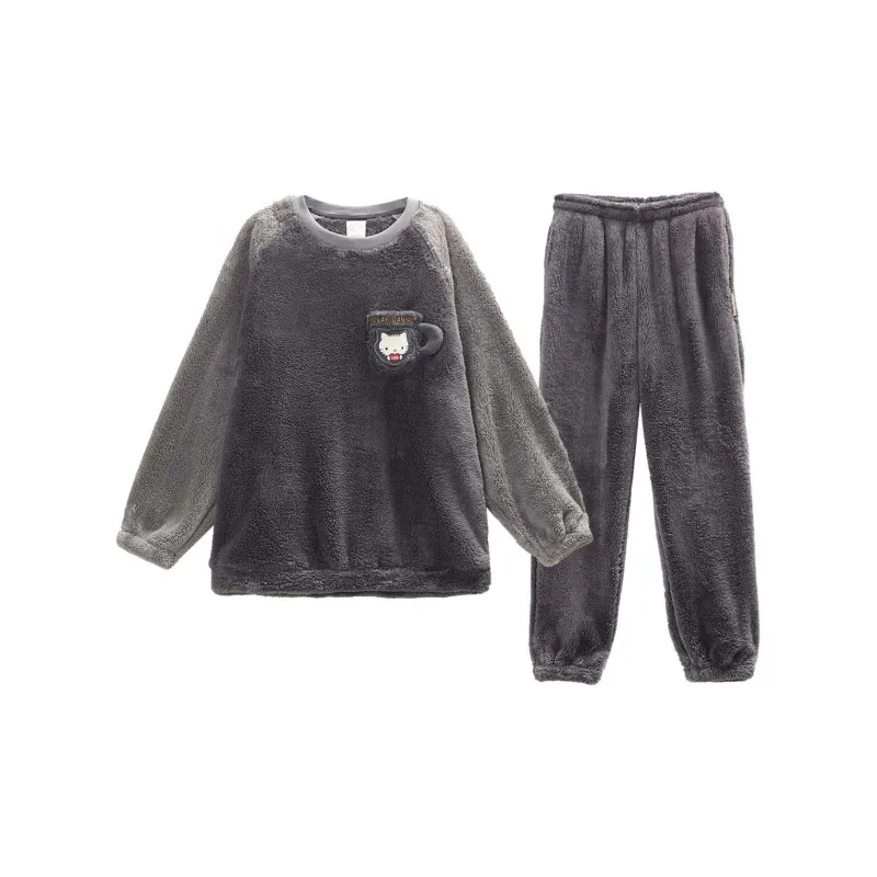 GUKOO x Sanrio Hello Kitty Pajama Set Men's Mist Gray-0