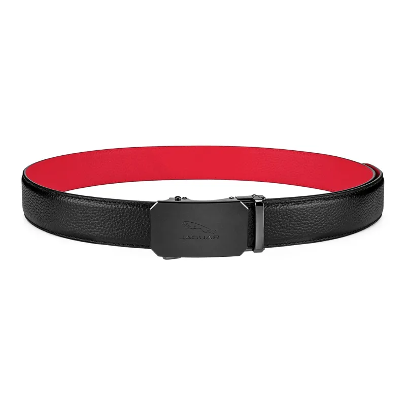 JAGUAR Cow Leather Belts Men's Black Width  3.5cm-2