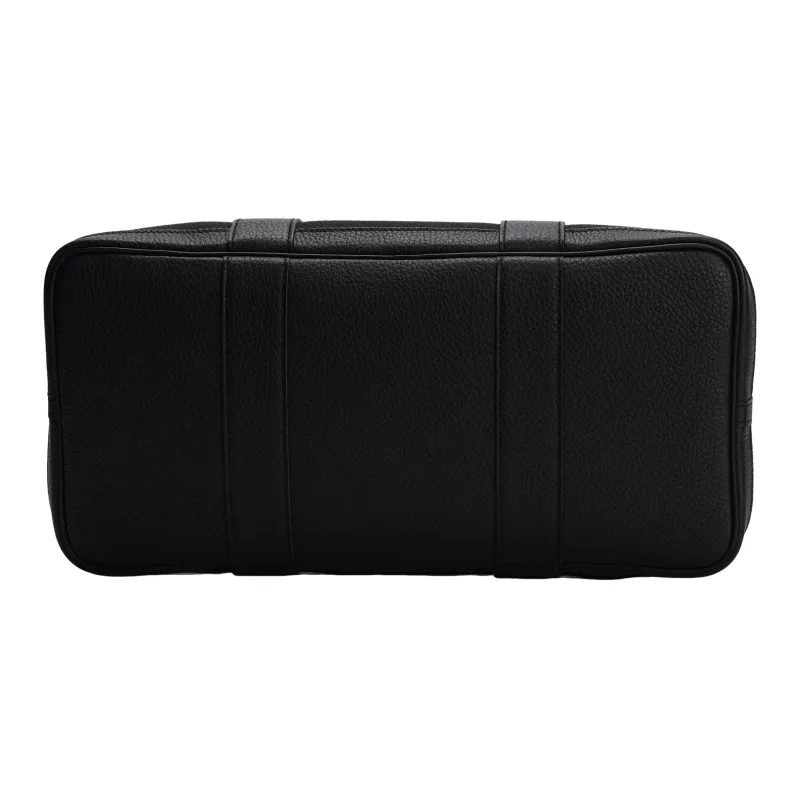 HERMES Garden Party Canvas With Negonda Calfskin Garden Handbag Unisex Black-6