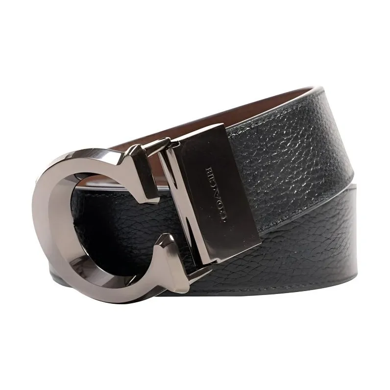 COACH Cow Leather Belts Men's Black Width 3.5cm-2