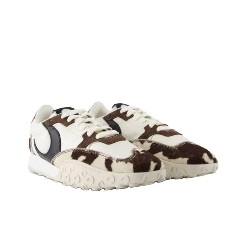 Marine Serre Ms Rise Low-Top Casual Shoes Women's White Brown-2