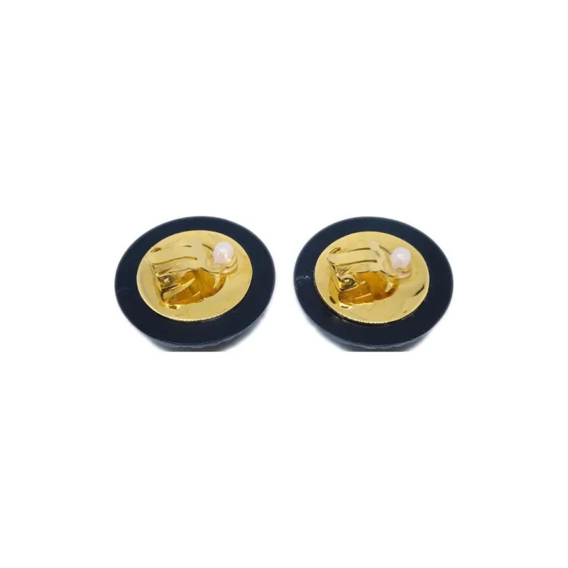 CHANEL 1994 Cc Button Clip on Earrings-1