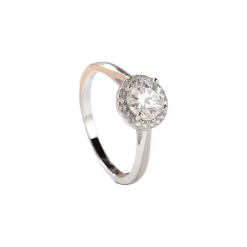 Stone On The Line S925 Silver Moissanite Rings Women's