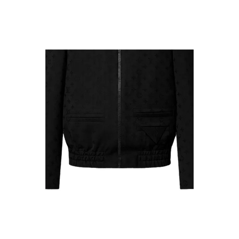 LOUIS VUITTON Monogram Jacquard Wool Jet Pocket Blouson-5