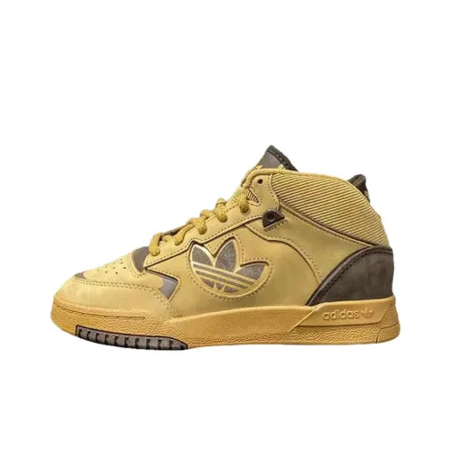 Adidas Originals DROP STEP XL 2.0 Anti Slip Wear Resistant Mid Top Skateboard Shoes Unisex Light Brown