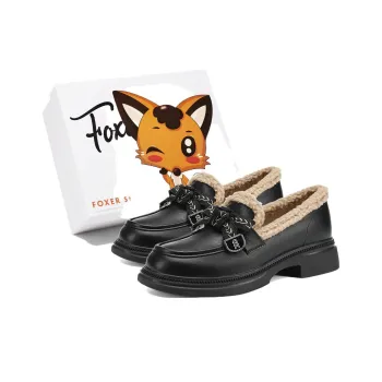 FOXER Loafers Chunky Heel Women's Black