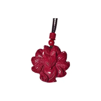 Bubble Scallops Reconstructed Cinnabar Necklaces Unisex