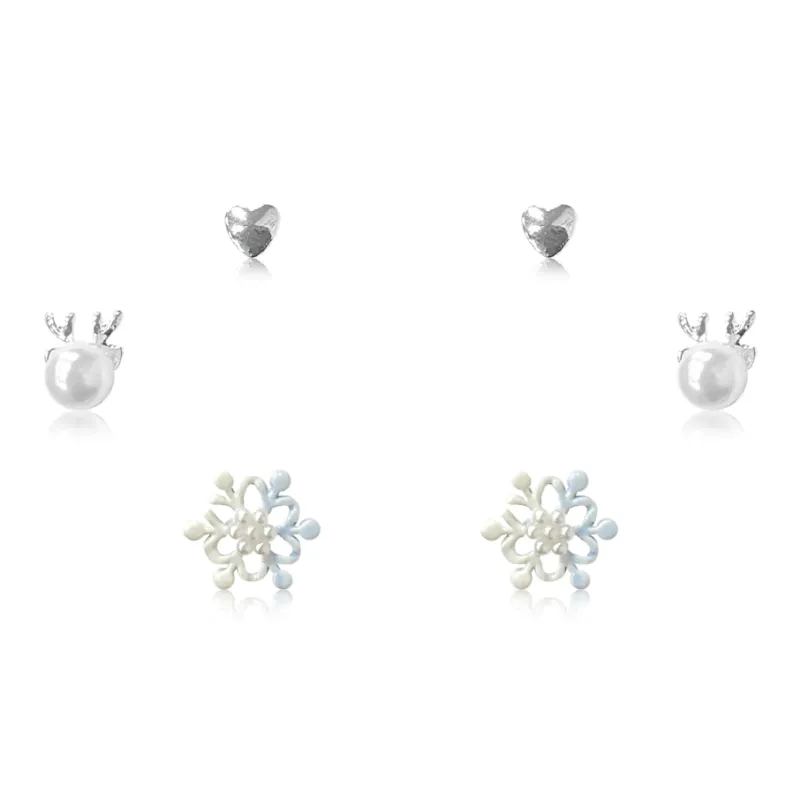 GIFU S925 Silver Stud Earrings Women's-0