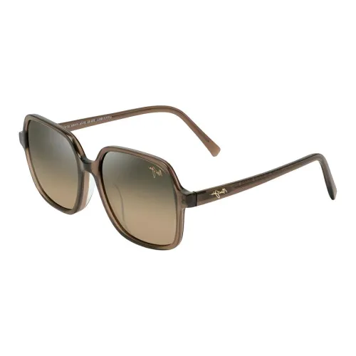 Maui Jim Plastic Irregular Shape Sunglasses Unisex Brown
