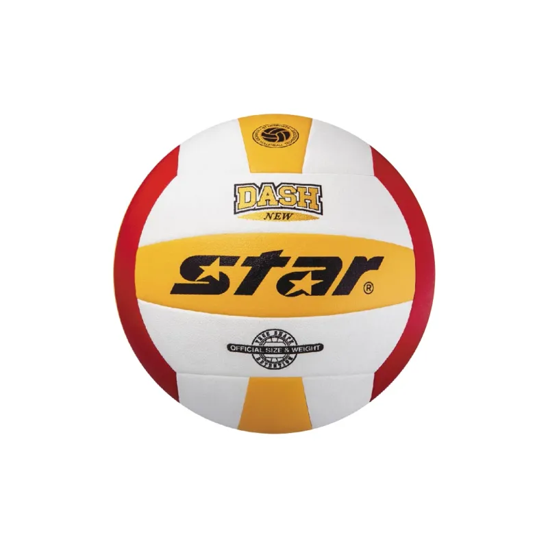 Star PU Size 5 Ball Volleyball Unisex Yellow Red White-1
