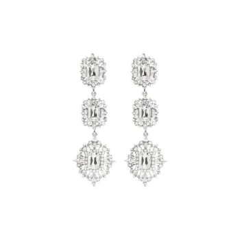 Self-portrait Cubic Embellished Dangle Earrings