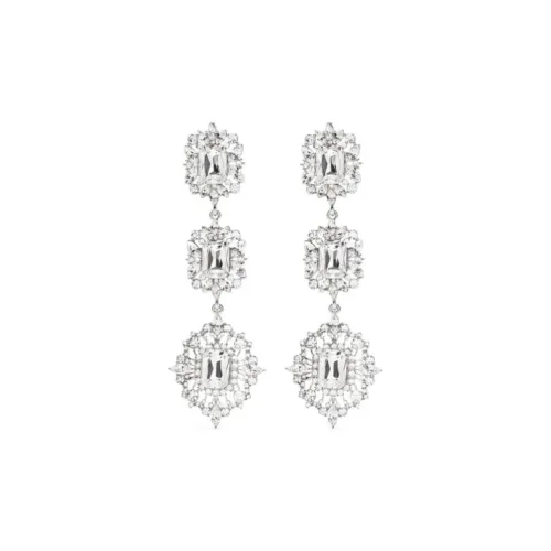 Self-portrait Cubic Embellished Dangle Earrings