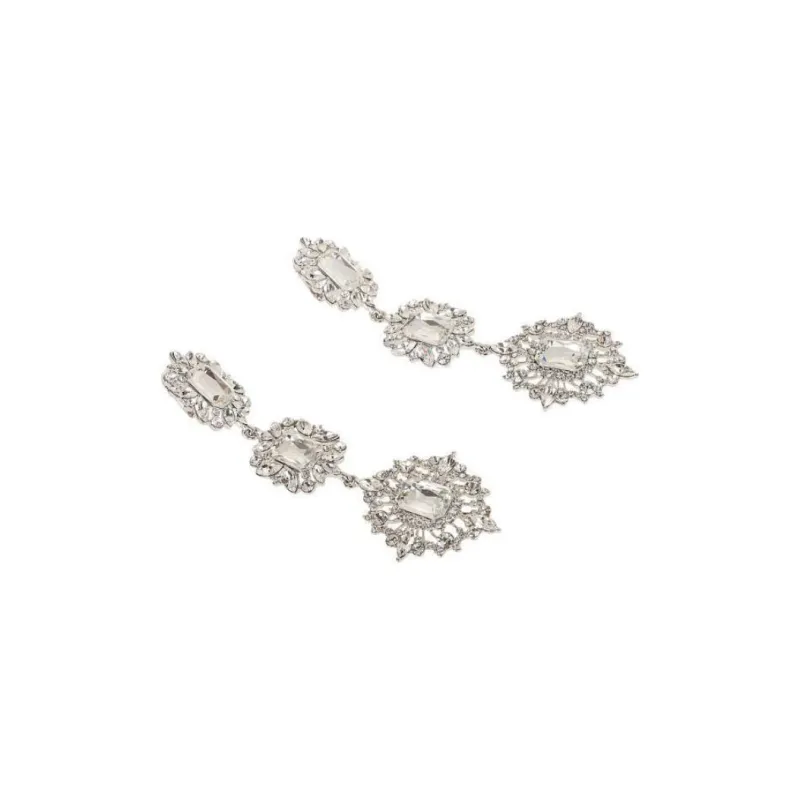 Self-portrait Cubic Embellished Dangle Earrings-2