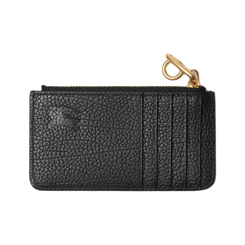 Burberry Rocking Horse Calfskin Card Holder Unisex Black-1