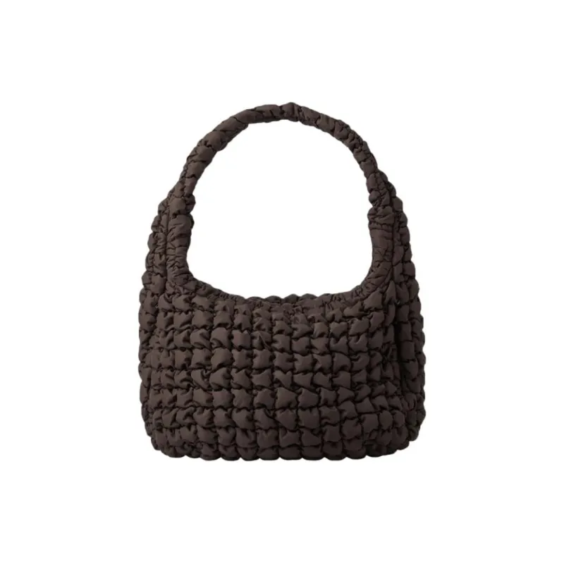 COS Polyester Handbag Shoulder Bag Large Size Women's Dark Brown-1