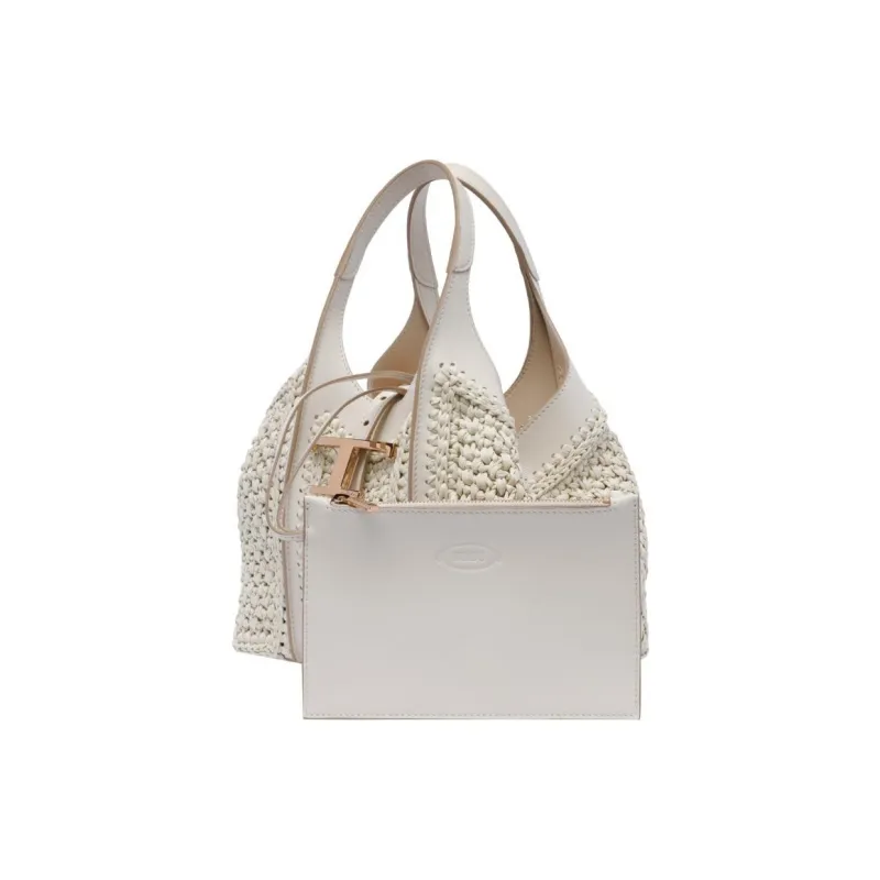 TOD'S T Timeless Woven Mini Tote Bag-3