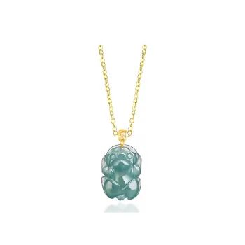 Gold Of China Bean Type Jadeite Necklaces Unisex