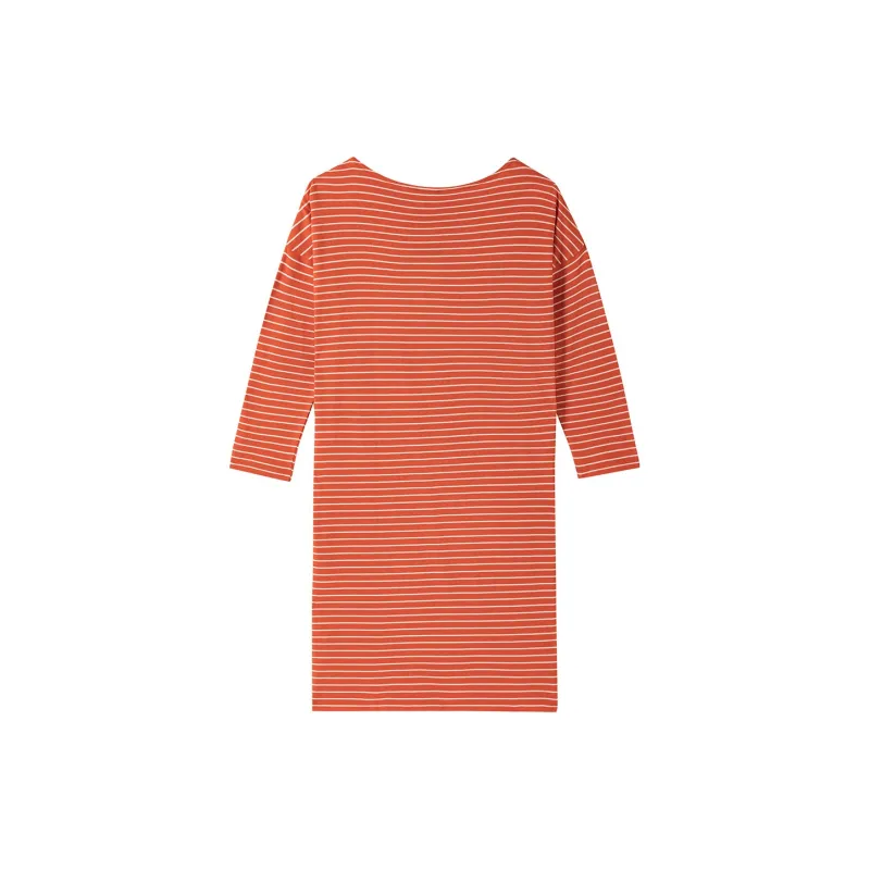 Champion FW24 Long-Sleeved Dresses Women's Orange Stripes-1