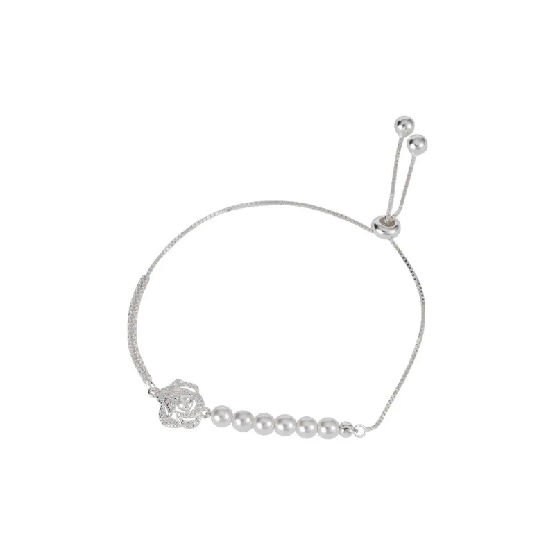 2323 S925 Silver, Faux Pearl Bracelets Women's-0