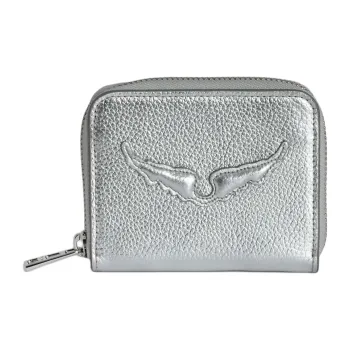 Zadig & Voltaire Calfskin Wallet Women's Silver