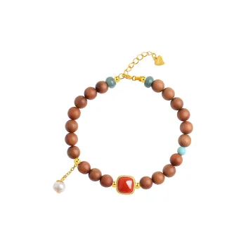 Moon Seal Hundred Rivers Laoshan Sandalwood Bracelets Women's