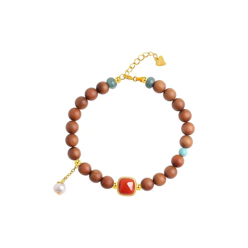 Moon Seal Hundred Rivers Laoshan Sandalwood Bracelets Women's-0