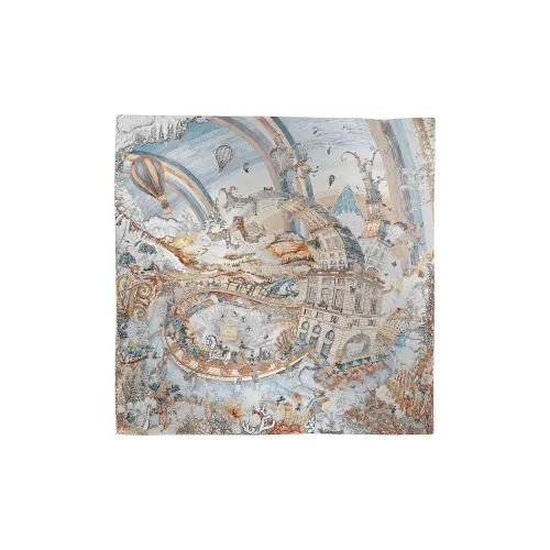 HERMES Silk Scarves Women's Multicolor