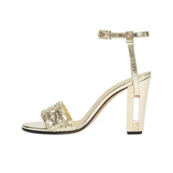 FENDI Delfina Strap Sandals 9.5cm Women's Gold