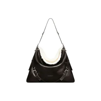 Givenchy Voyou Calfskin Shoulder Bag Large Size Men's Chocolate