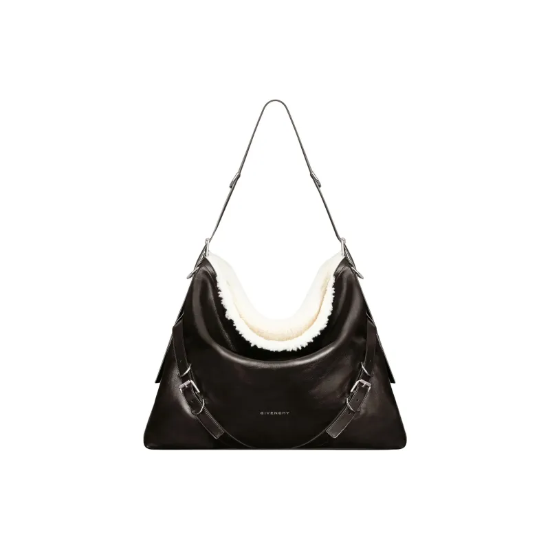 Givenchy Voyou Calfskin Shoulder Bag Tubas Men's Chocolate-0