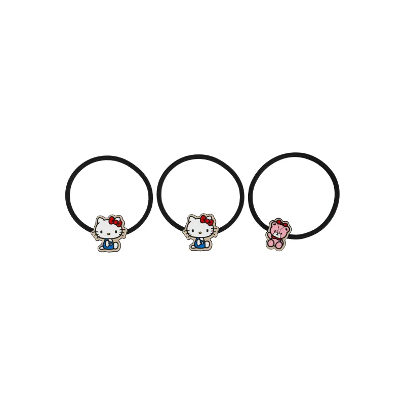 Sanrio Hello Kitty Acrylic+Fabric Hair Ties Women's-0