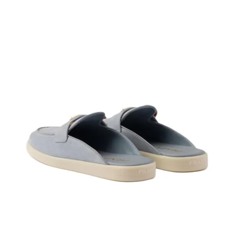 PRADA Wrap-toe Slippers Women's Blue-4