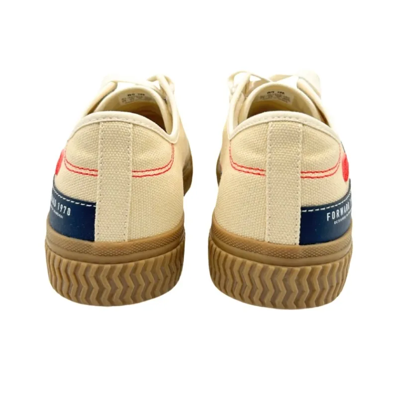 QIANJIN Slip Resistant, Abrasion Resistant, Lightweight Low Top Canvas Shoes Men's Beige Yellow-3