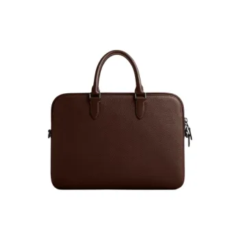 COACH Gotham Leather Portable One Shoulder Crossbody Briefcase Tubas Men's Red Brown