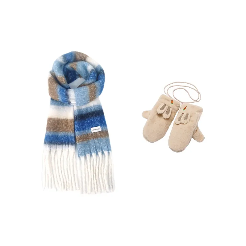 JEANSWEST Polyester Knit Scarves Unisex-30