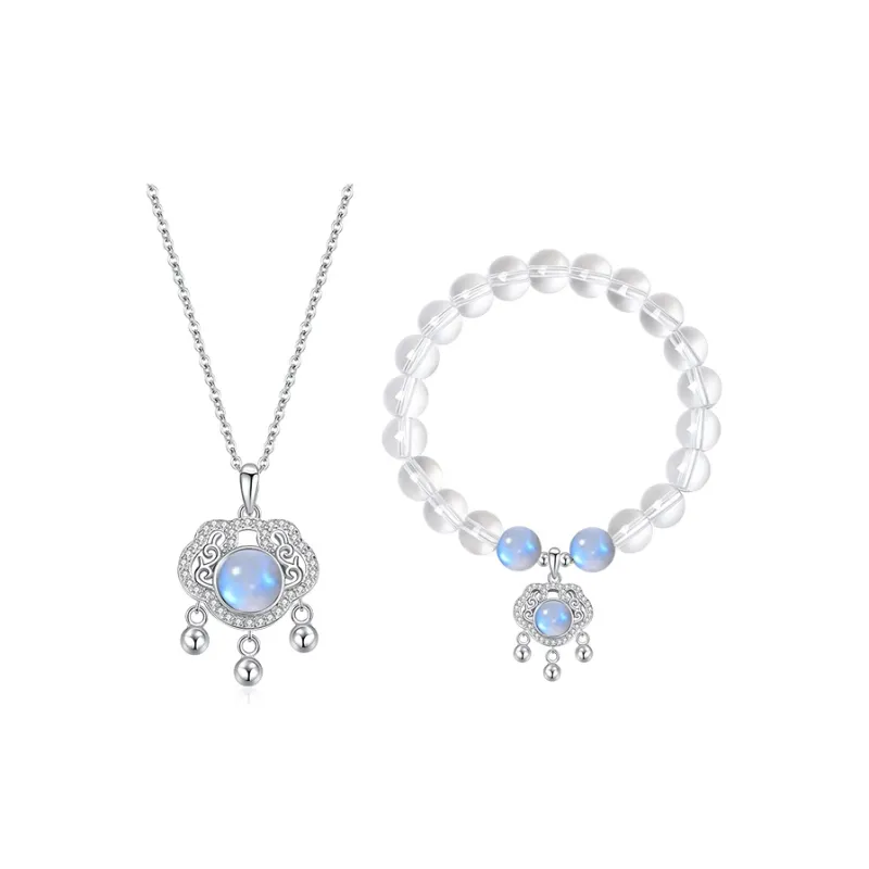 PARAS KORS S925 Silver With Zircon Moonstone Bracelets Women's-6