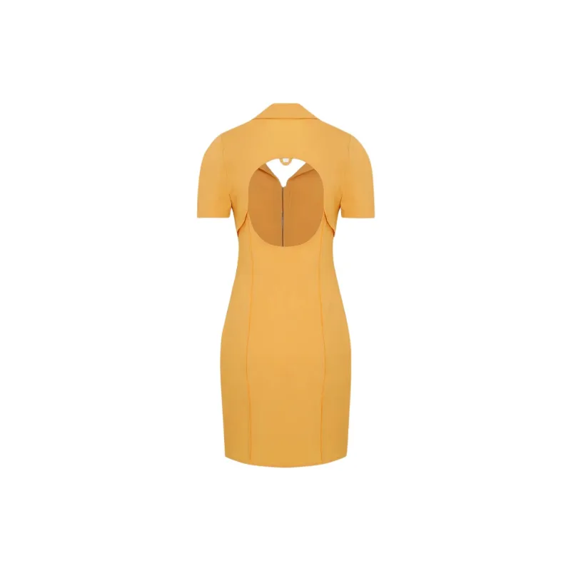 Jacquemus Short Sleeved Dress Women's Orange-1