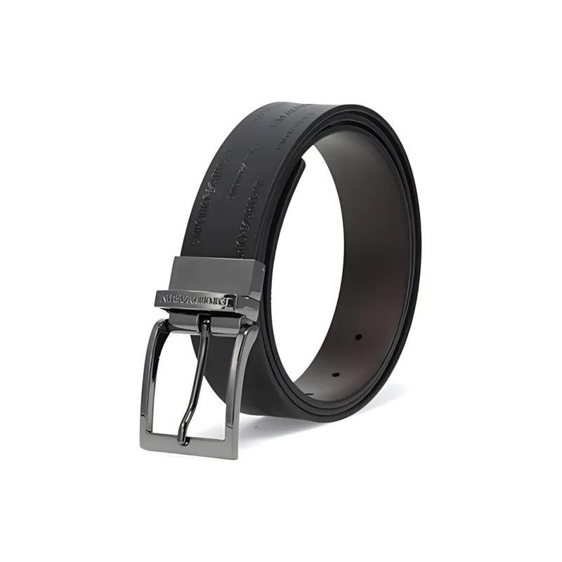EMPORIO ARMANI Logo Embossed Reversible Belt-1