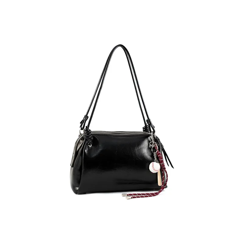 Vigno Synthetic Leather Shoulder Bag Regular Women's Coffee/Coconut Shell Brown/Black/Red-16