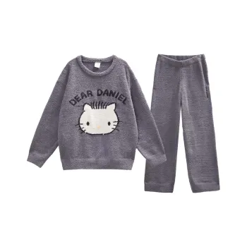 GUKOO x Sanrio/ Hello Kitty Pajama Set Men's Dense Misty Gray